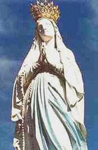 A statue of Our Lady of Lourdes